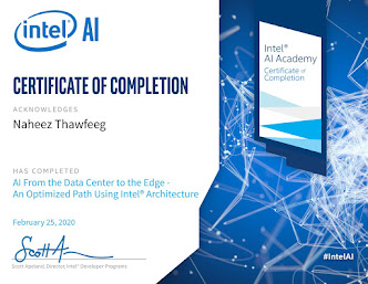 Intel® course certificate (Validated on Accredible®)