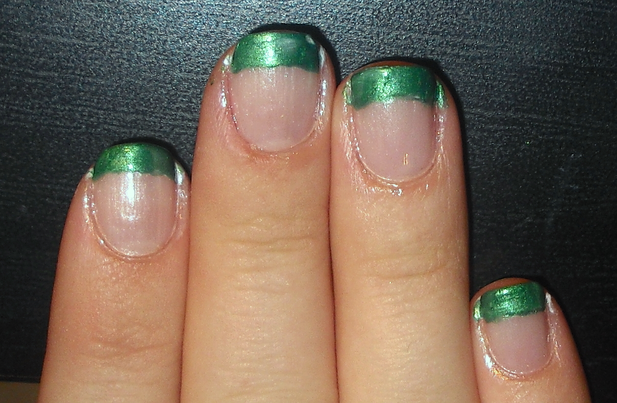 Green Tipped Nails