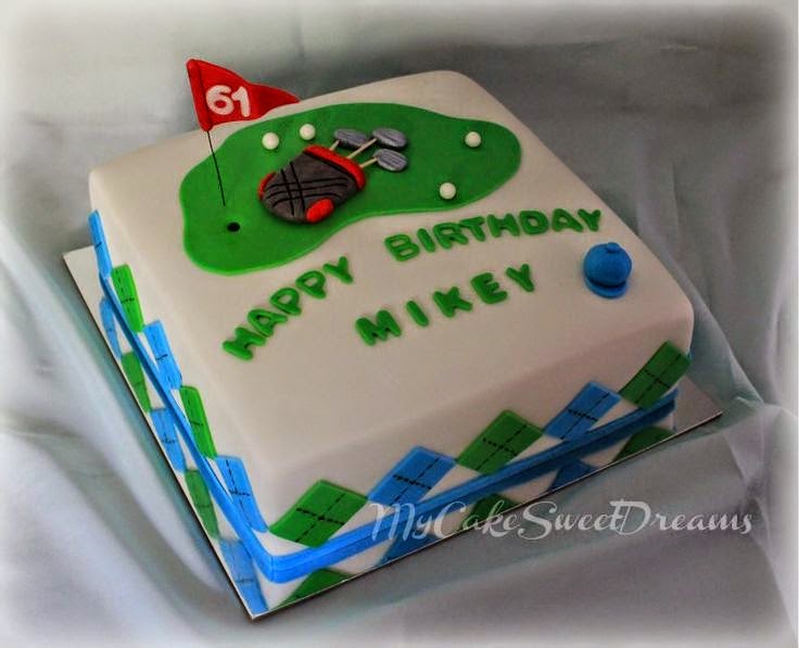 Cakesbyzana Golf Themed Birthday Cake