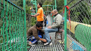 Getting ready to "BUNGY JUMP" at "Last Resort" in Nepal.(Wed 16-11-2011)