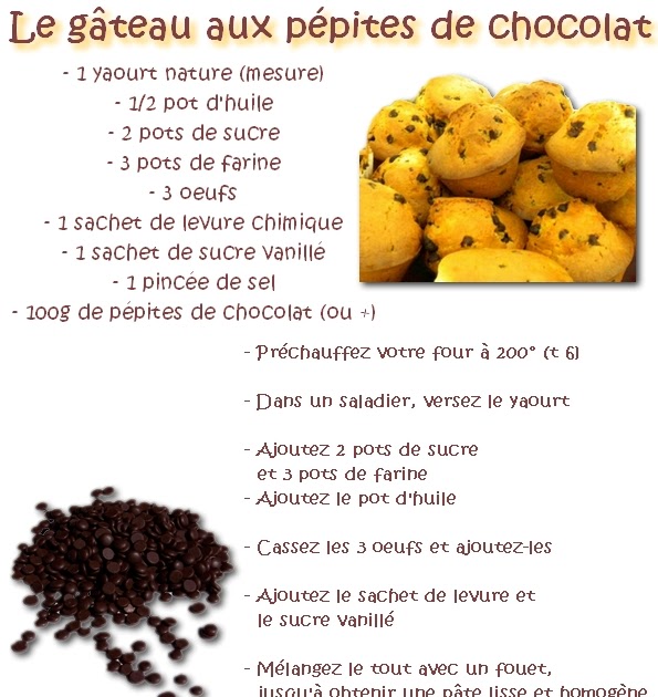 La Maternelle De Laurene Le Gateau Aux Pepites De Chocolat