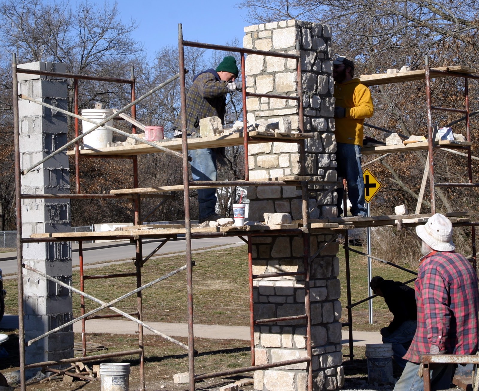 City of Rolla, Missouri Volunteers install 245 memorial bricks at