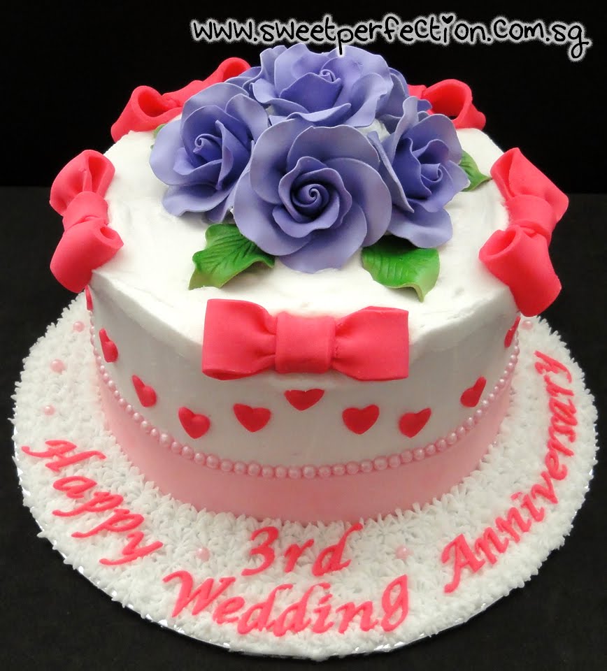 Image Gallery happy 3rd anniversary cakes