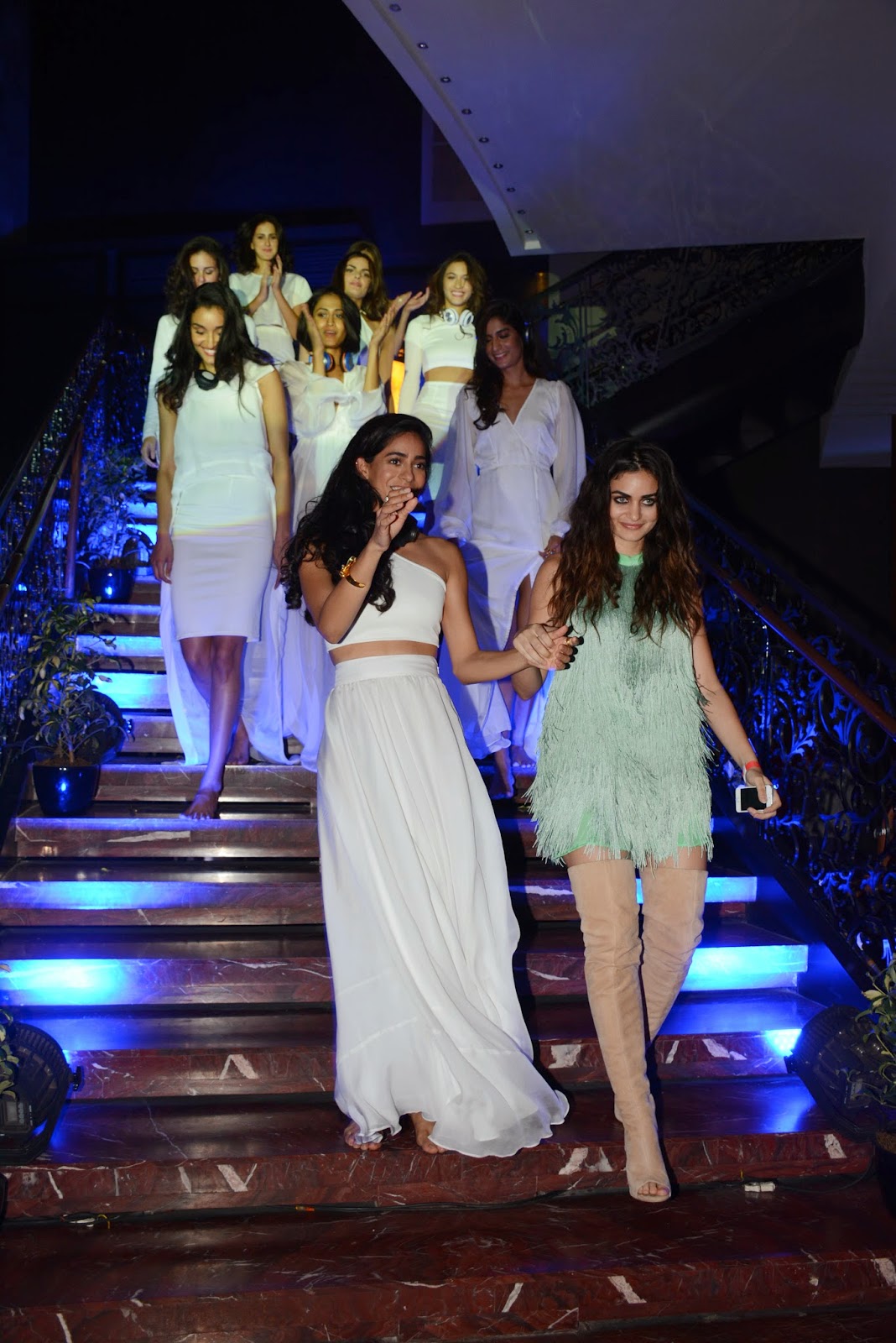 Deme by Gabriella Fashion Show Designer Gabriella Demetriades with the models at the JBL Just Be Loud Party