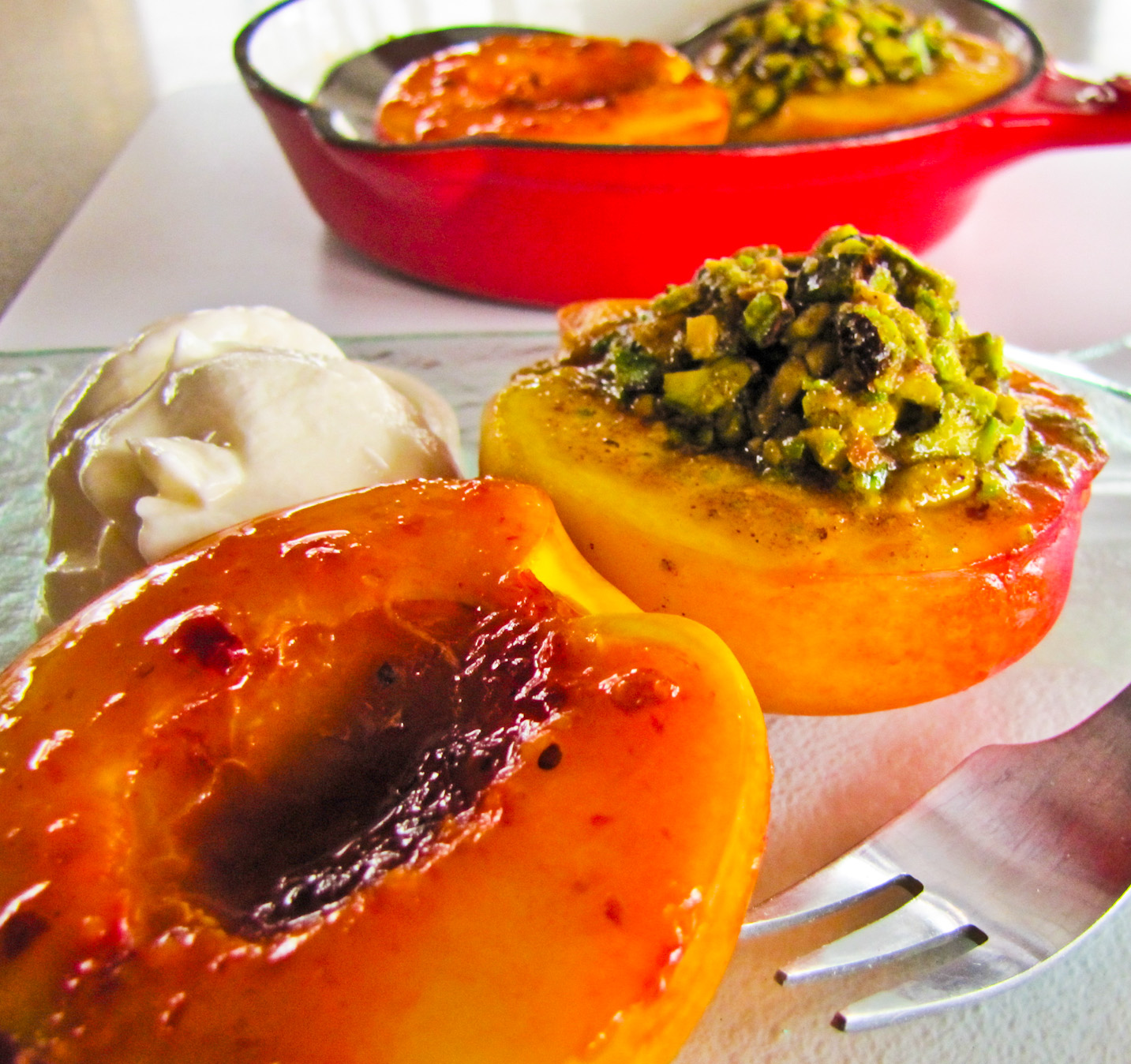 OnTheMoveIn the Galley Nutty Nectarine Dessert