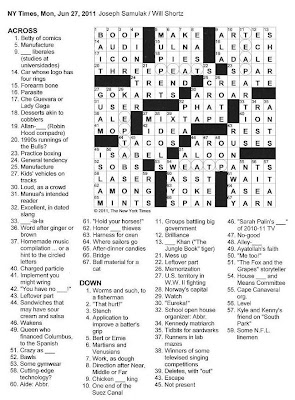 The new york times crossword in gothic: february 2011 The New York Times Crossword in Gothic: June 2011