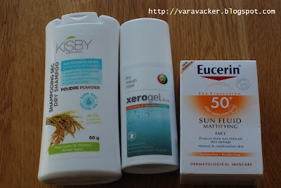 produkter, produkter jag använder, hair care, torrshampo, dry shampo, kisby, eucerin, solkräm, face sun cream