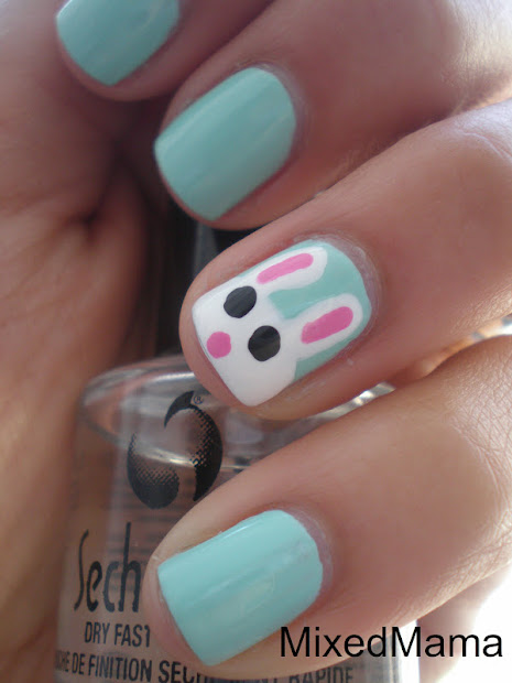 mixedmama easter bunny nails