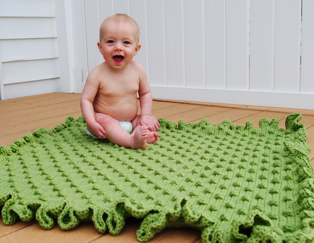 Bobble Stitch Baby Afghan Pattern