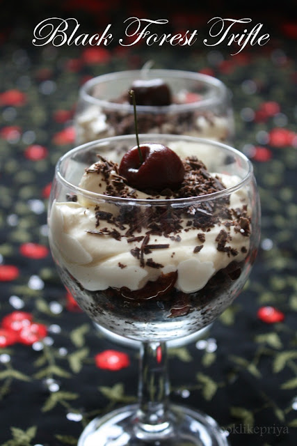 Cook like Priya: Black Forest Trifle | Easy Black Forest Pudding | Easy ...