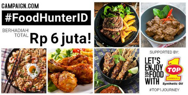 Kontes Food Hunter TOP1 Berhadiah Produk Total 5 Juta Kontes Food Hunter TOP1 Berhadiah Produk Total 5 Juta