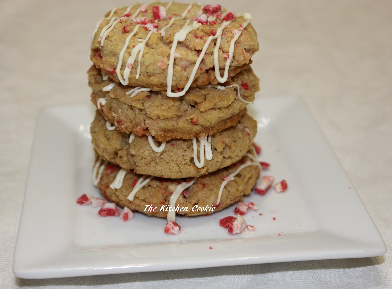 Oatmeal Peppermint Crunch Cookies