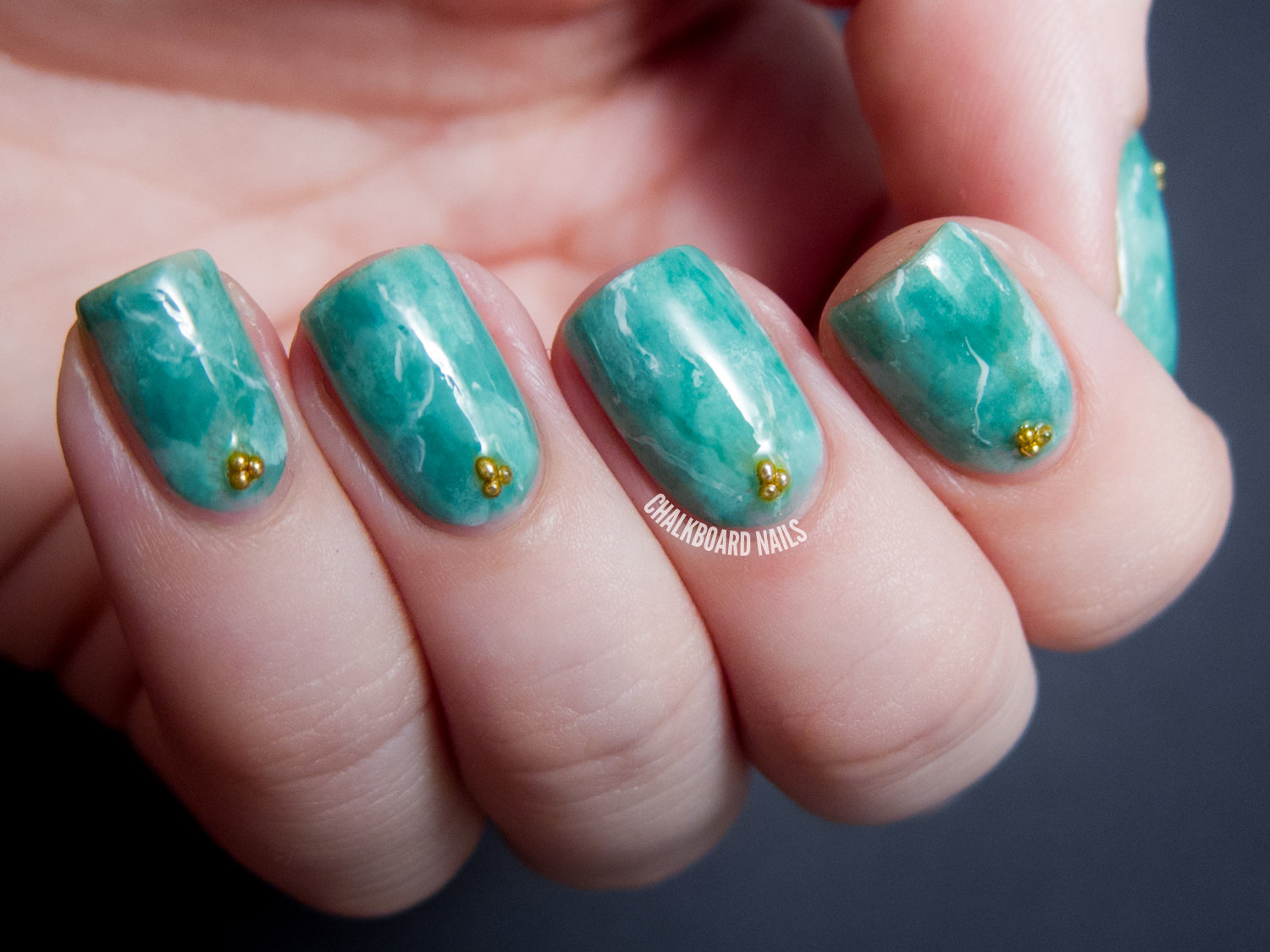 jade green nail art