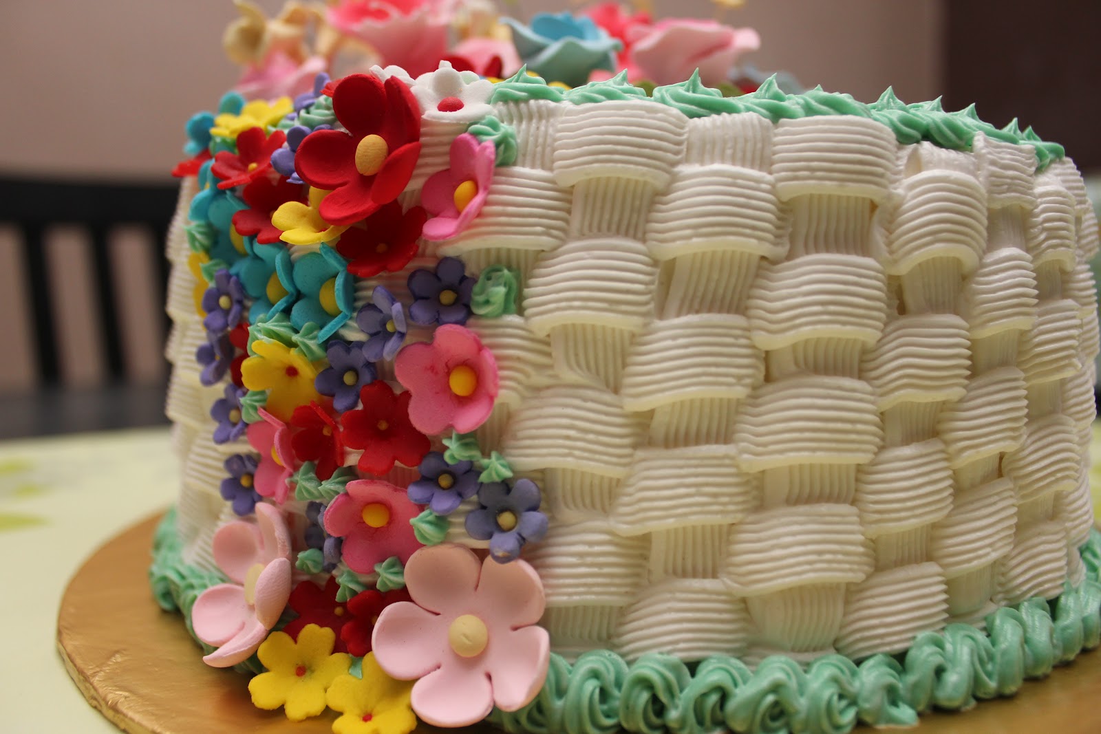 My Cute Pink Hand Mixer Checkered cake