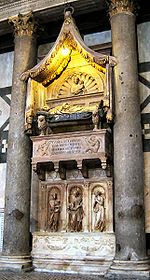 Makam Anti-PausYohanes XXIII  di Baptisterium Firenze.