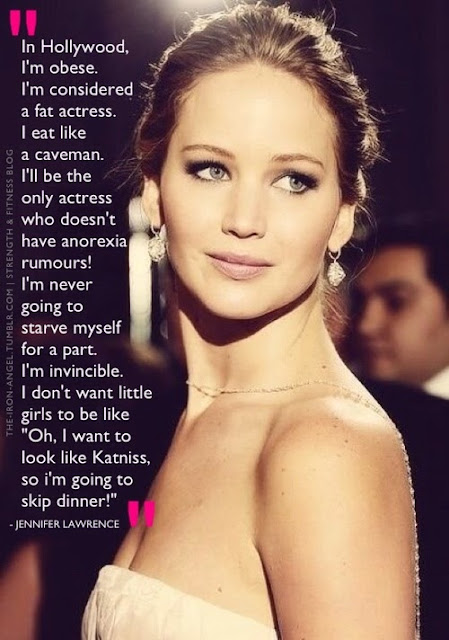 Jennifer Lawrence healthy body image Katniss quote