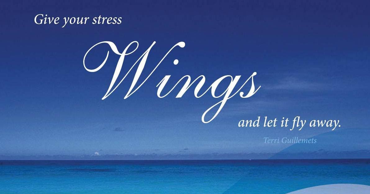 wings fly let give stress away