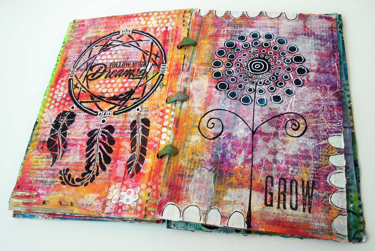 Inky Dinky Doodle Cardboard Journal