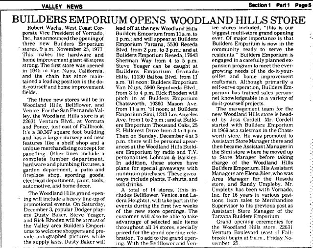 to Builders Emporium