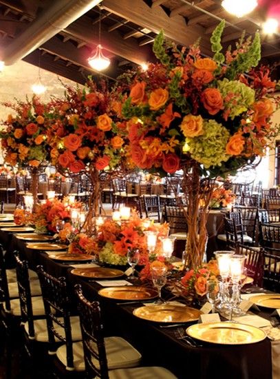 7 Colorful Fall Wedding Centerpiece Ideas