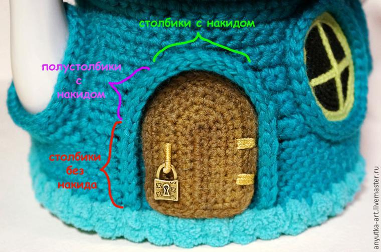 LiaKnits Crochet tea cosy photo tutorial