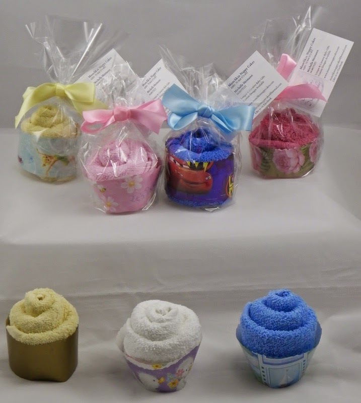 Arty Party by April Cute towel cupcakes & towel lollipops