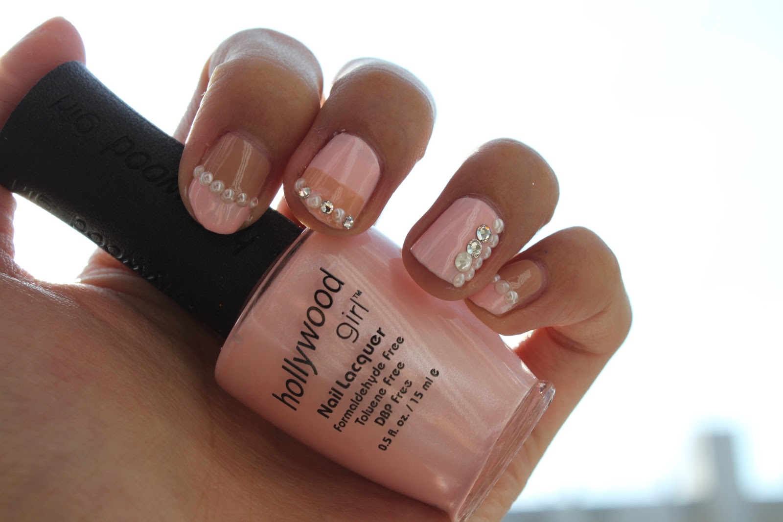 SARA NAIL: Hollywood girl Baby Pink Nail Polish HG276, Girly Nail Art
