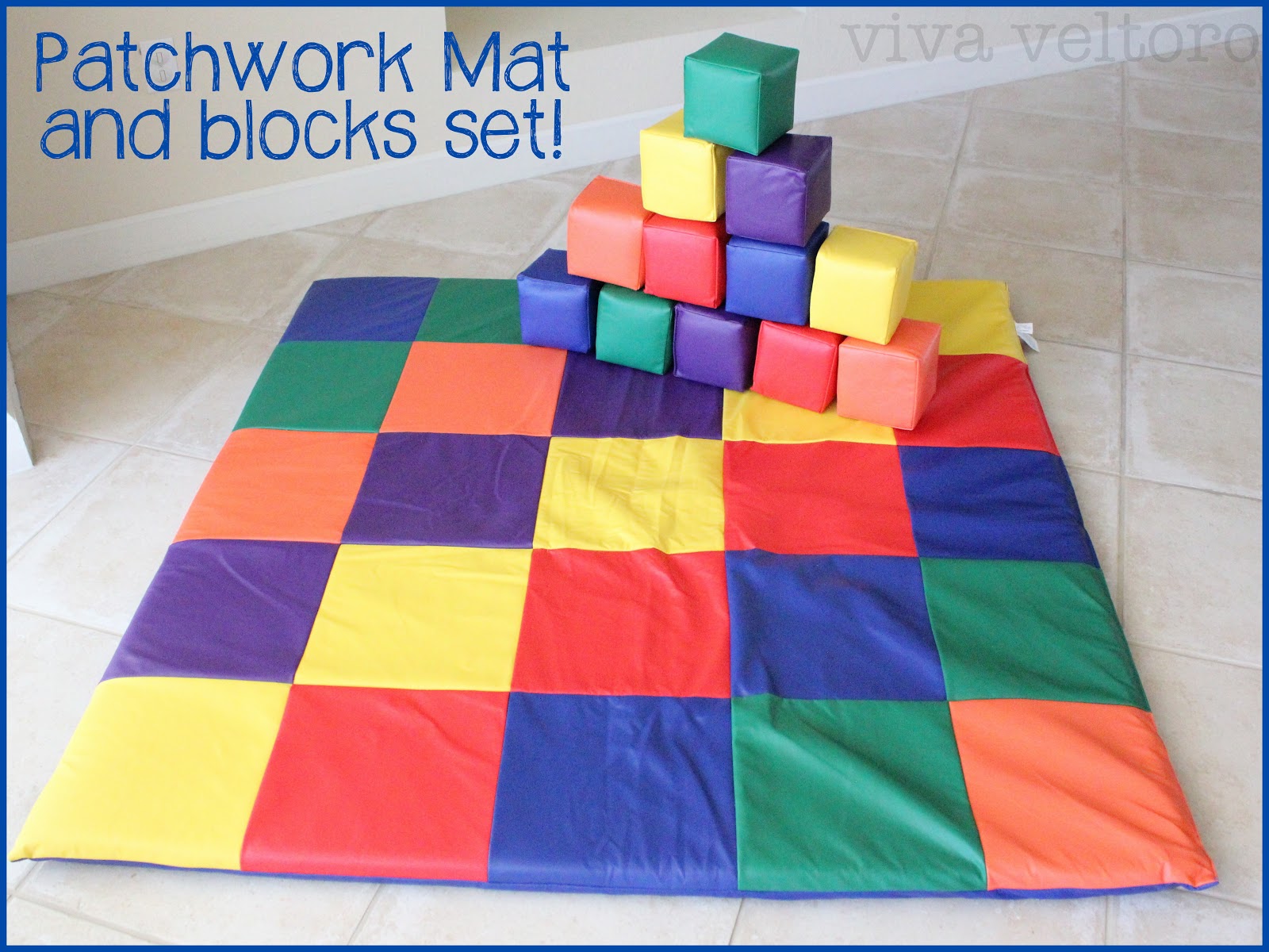 ECR4Kids Patchwork Mat and Blocks Set FunToBeOne Thrifty Nifty Mommy