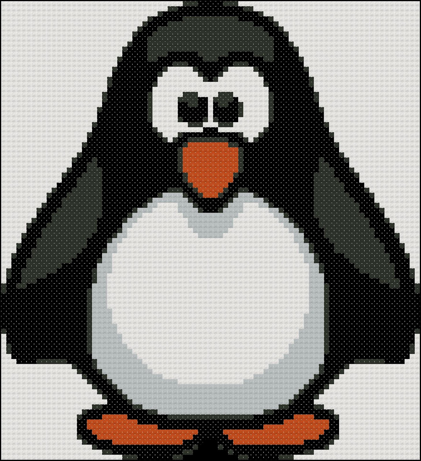 Yiota's Cross Stitch Penguin free cross stitch pattern