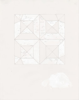 Erin Curry what I never said, graphite drawing on duralar, developed from origami paper balloons
