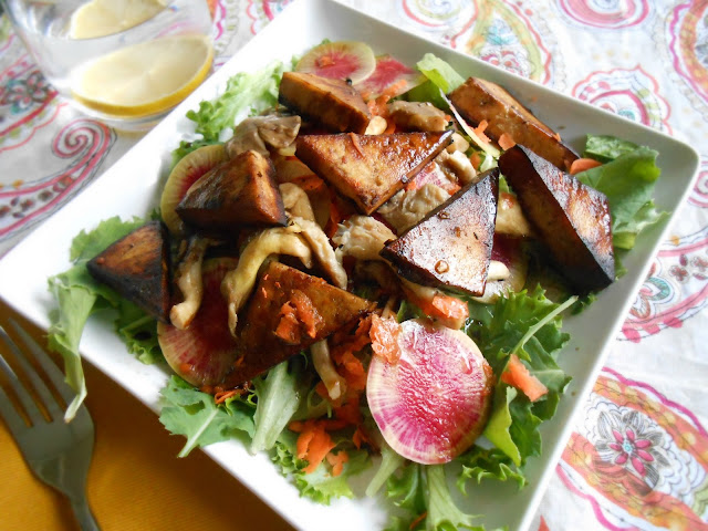 Balsamic Marinated Tofu Salad - Flora Foodie