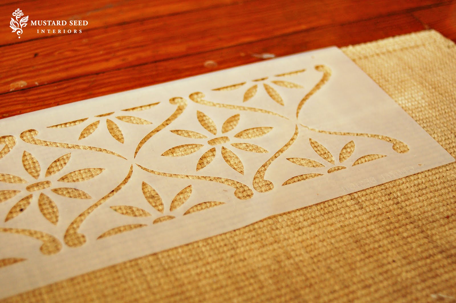 Stenciled Jute Rug Miss Mustard Seed