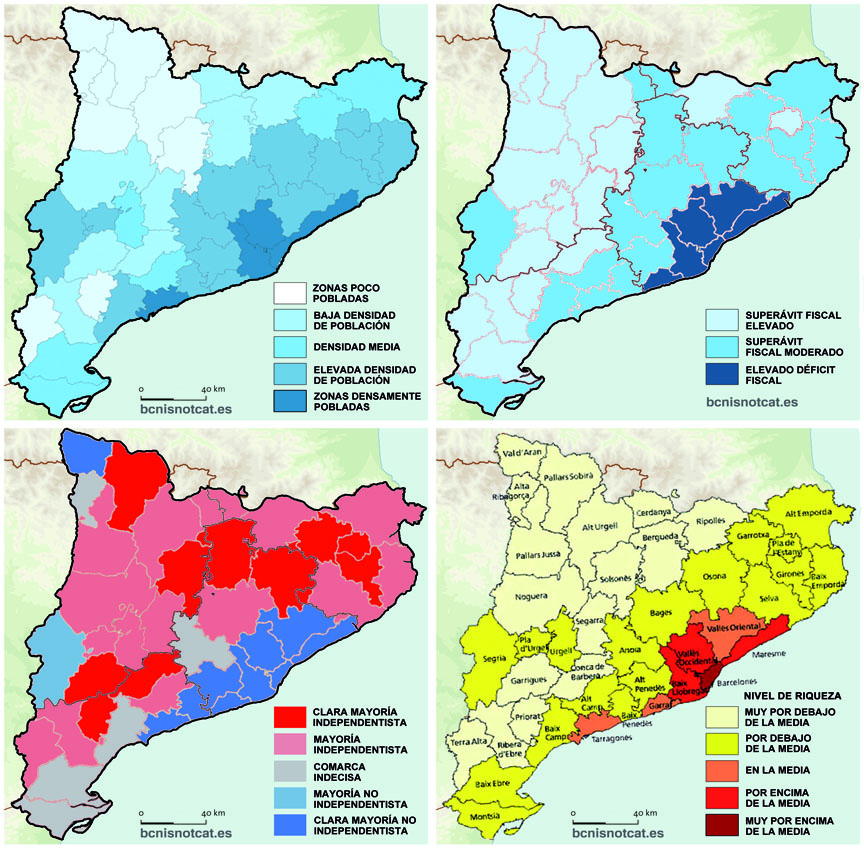 Tabarnia explicada en 4 mapas.