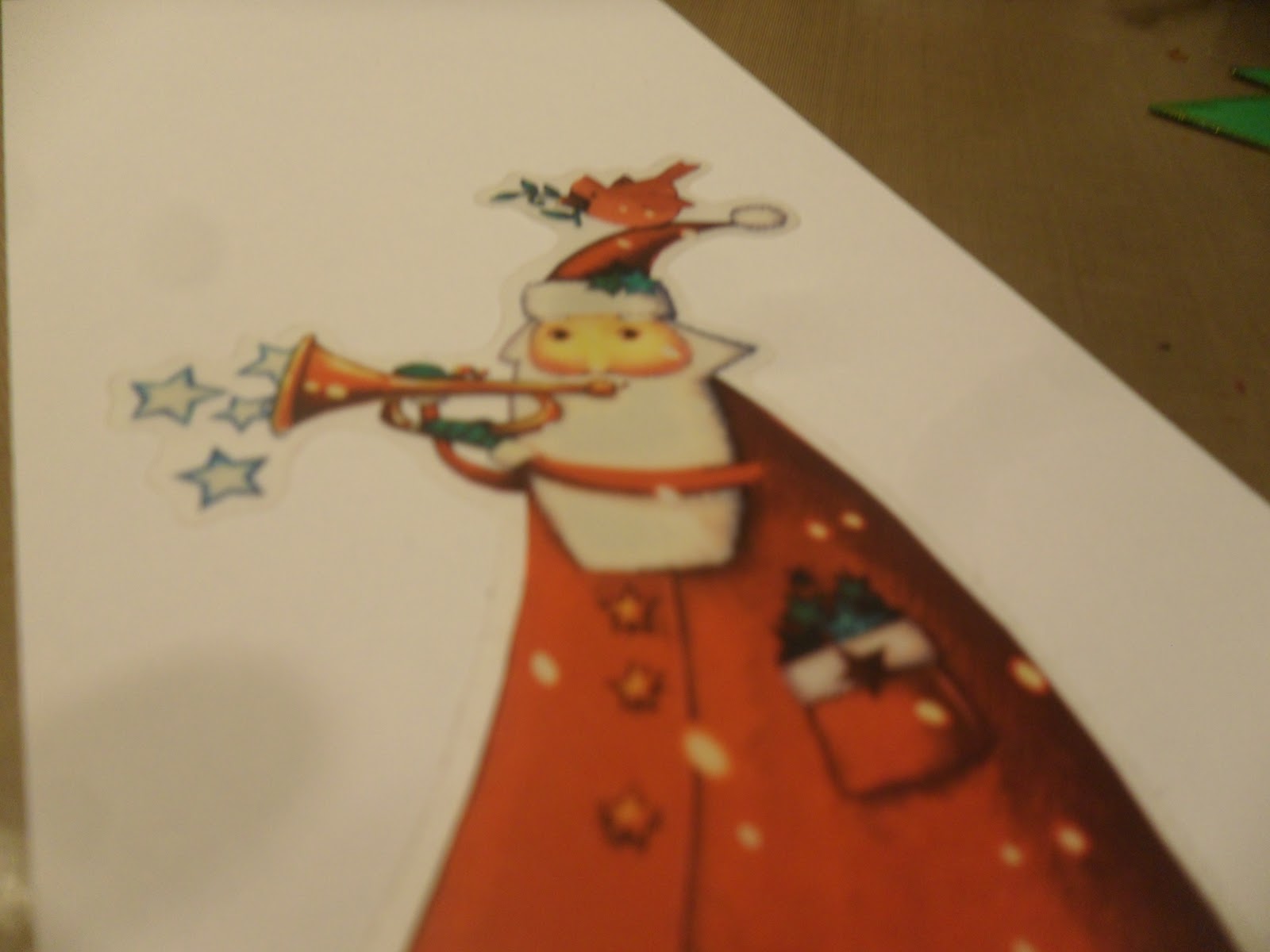 I like to cut and paste: Santa Claus Christmas Card