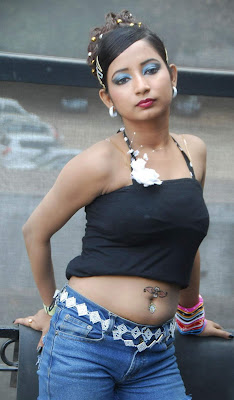 Hot Masala Actress Ishitha in Black Blouse Stills