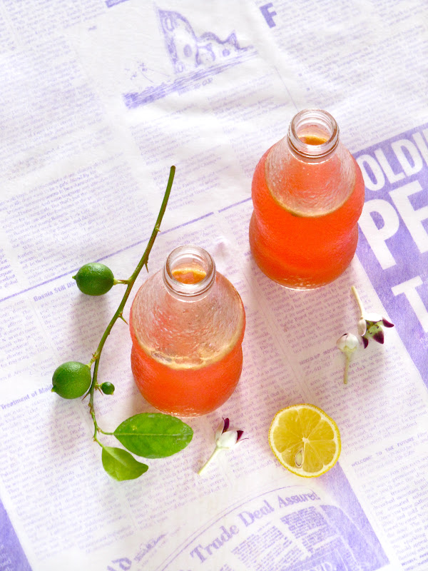 Plateful Sparkling Apple Lemonade—pretty pink summer cooler