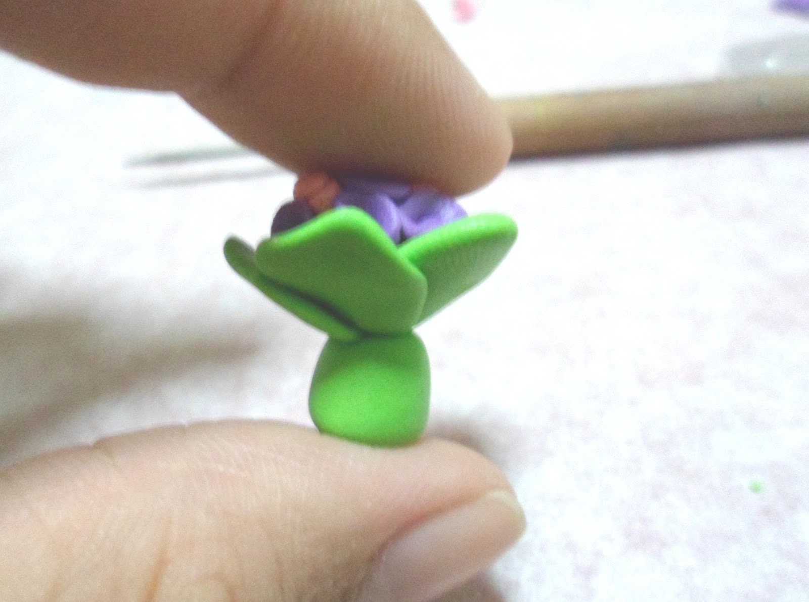 Geraldine Cassandra Flower bouquet clay tutorial