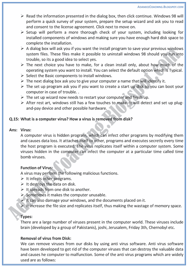 Introduction-To-Windows-Operating-System-Descriptive-Question-Answers-Computer-IX