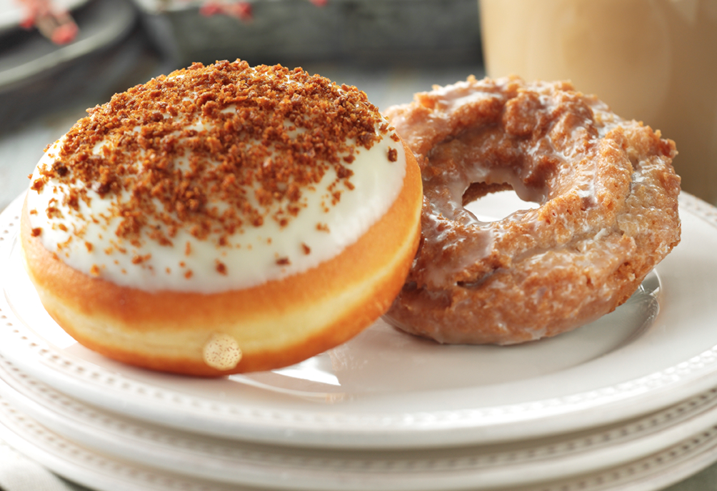 Pumpkin Spice Doughnut + Pumpkin Cheesecake Doughnut at Krispy Kreme