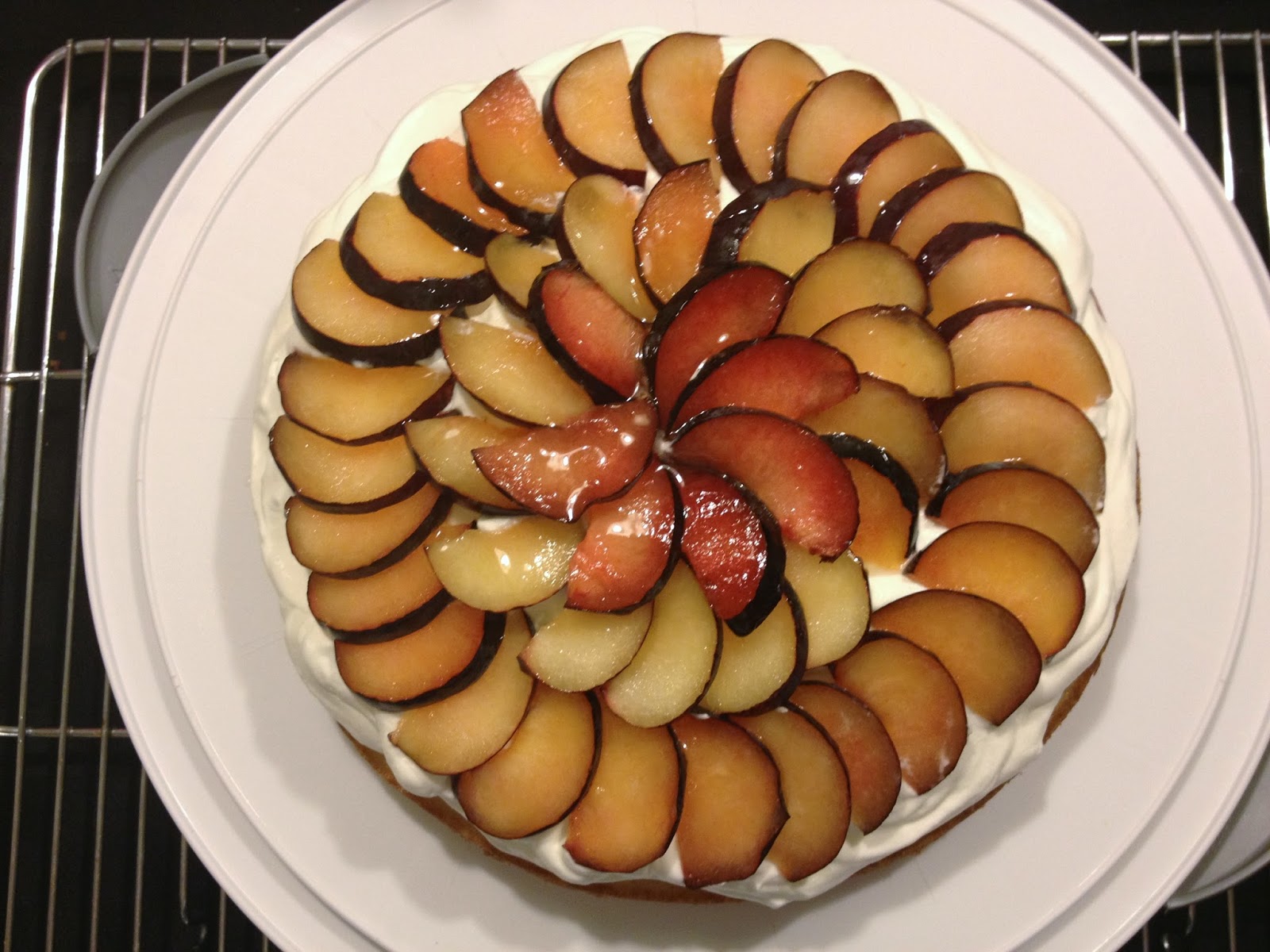 Whisking Through Life A Tipsy Plum Shortcake Birthday Cake