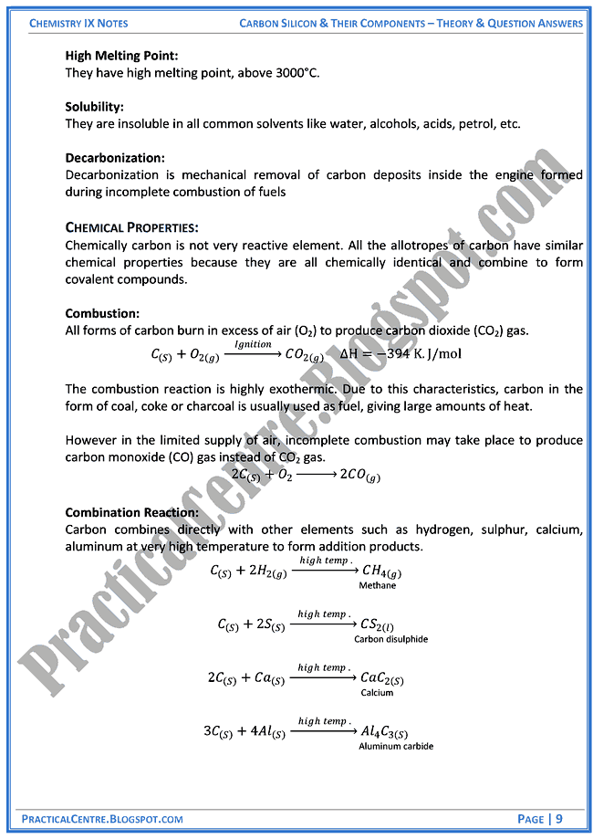 carbon-silicon-and-their-components-theory-and-question-answers-chemistry-ix