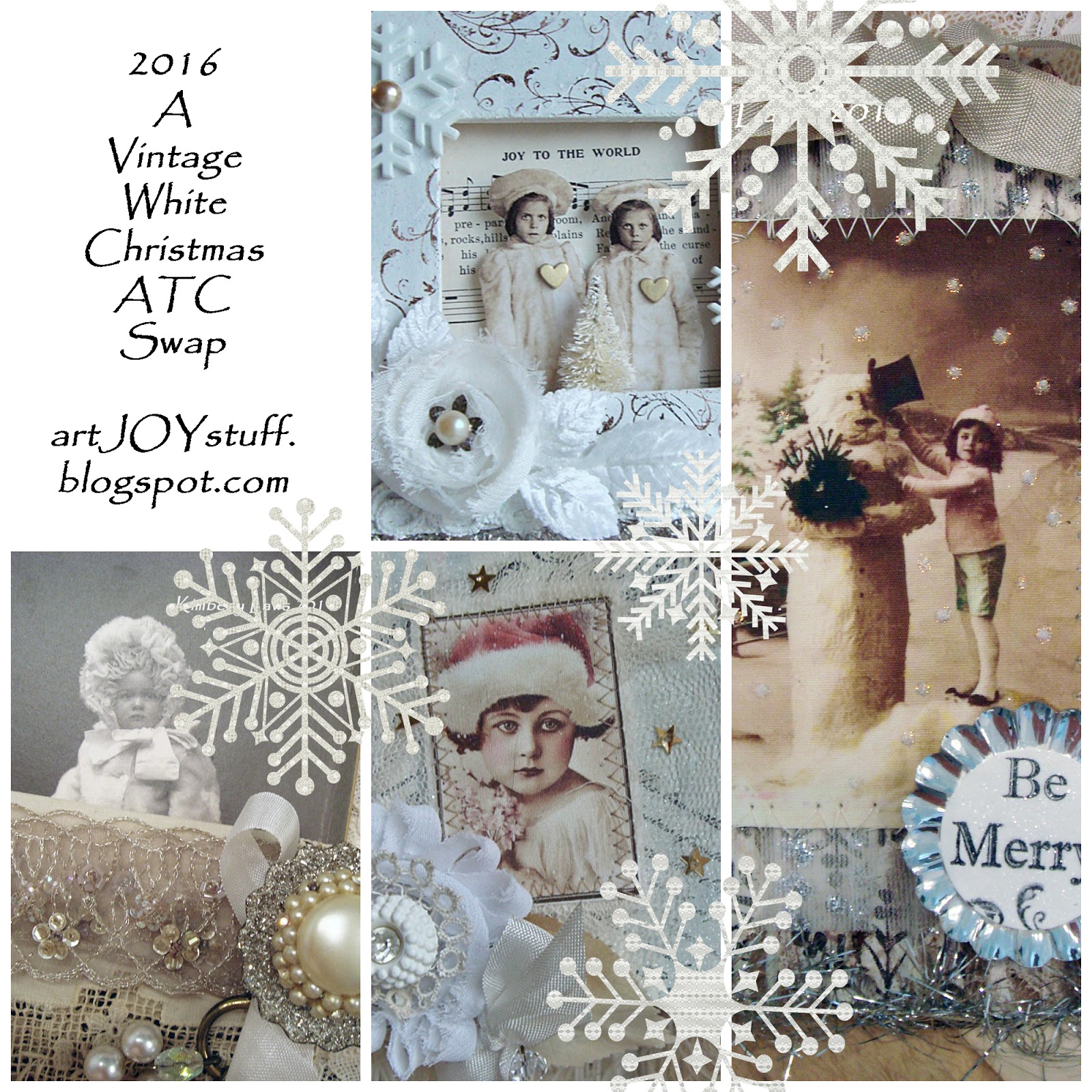 White Christmas ATC Swap 2016