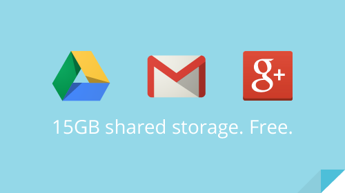 Google Now Gives You 15GB Of Shared Gmail, Google+ Photos And Drive Storage