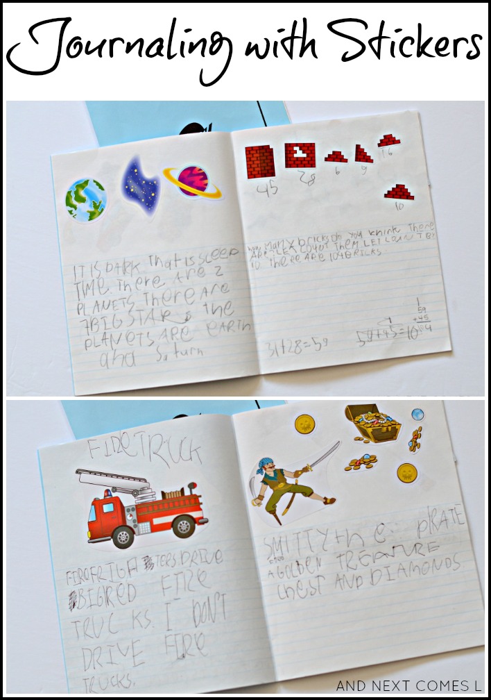 Journaling for kids using stickers and why it's a good method for kids with hyperlexia from And Next Comes L Journaling for kids using stickers and why it's a good method for kids with hyperlexia from And Next Comes L