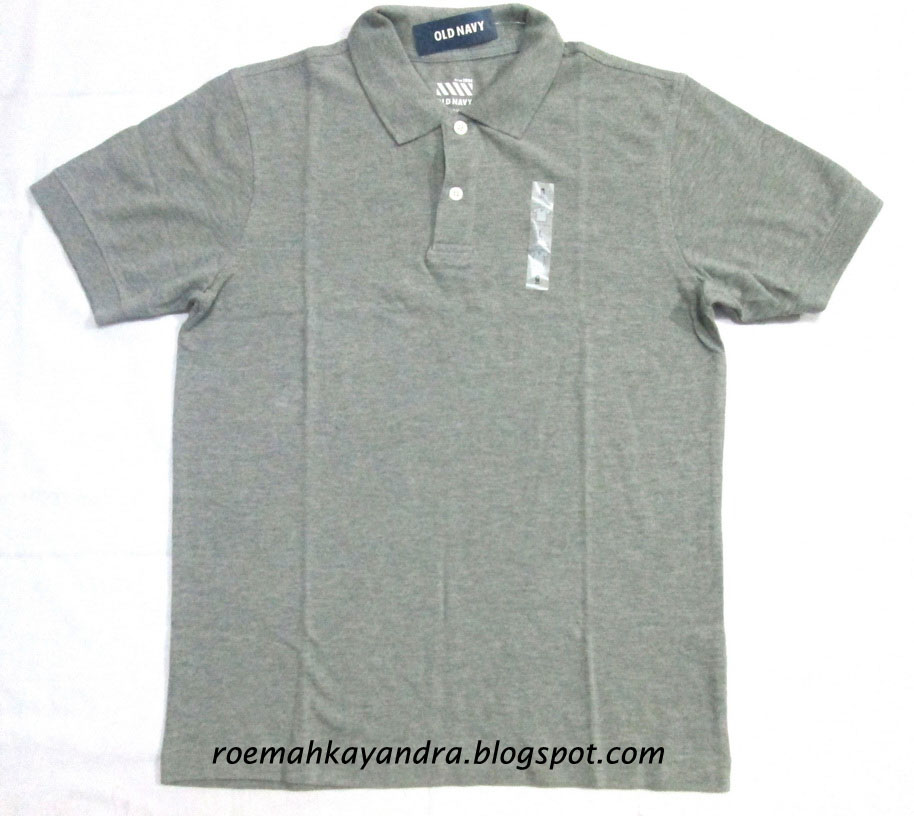 Roemah Kayandra Kaos Navy Kerah Abu Polos roemah kayandra kaos navy kerah abu polos