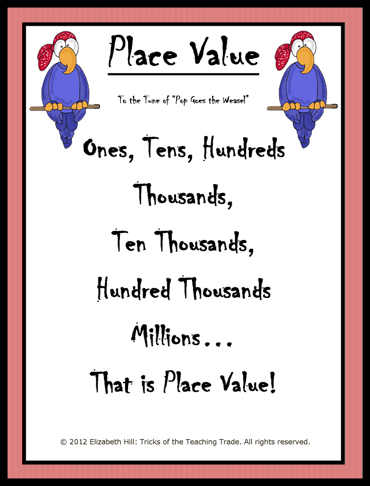 worksheet Place Value Puzzler mrs hills perfect p i r a t e s place value it allows students to work along with me and see many visual representations of value
