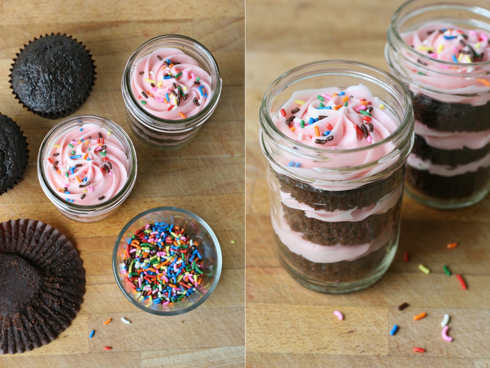 Sweetness Contained {Cupcakes in a Jar} Glorious Treats