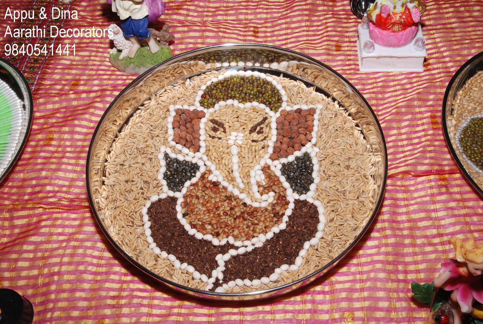 Aarathi Plates Navadhanya Work