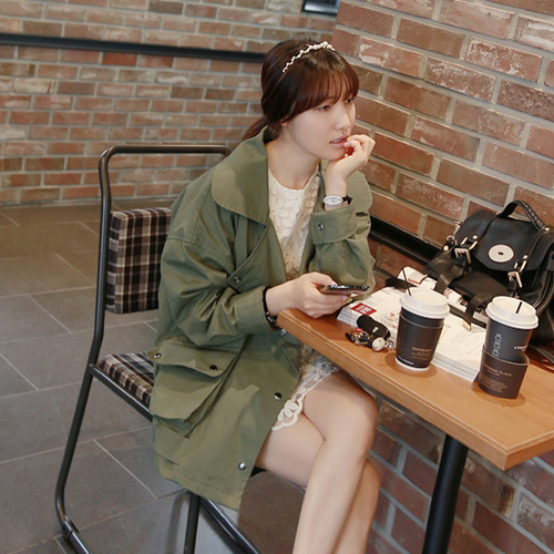 [Miamasvin] Wide Collar Jacket KSTYLICK Latest Korean Fashion K