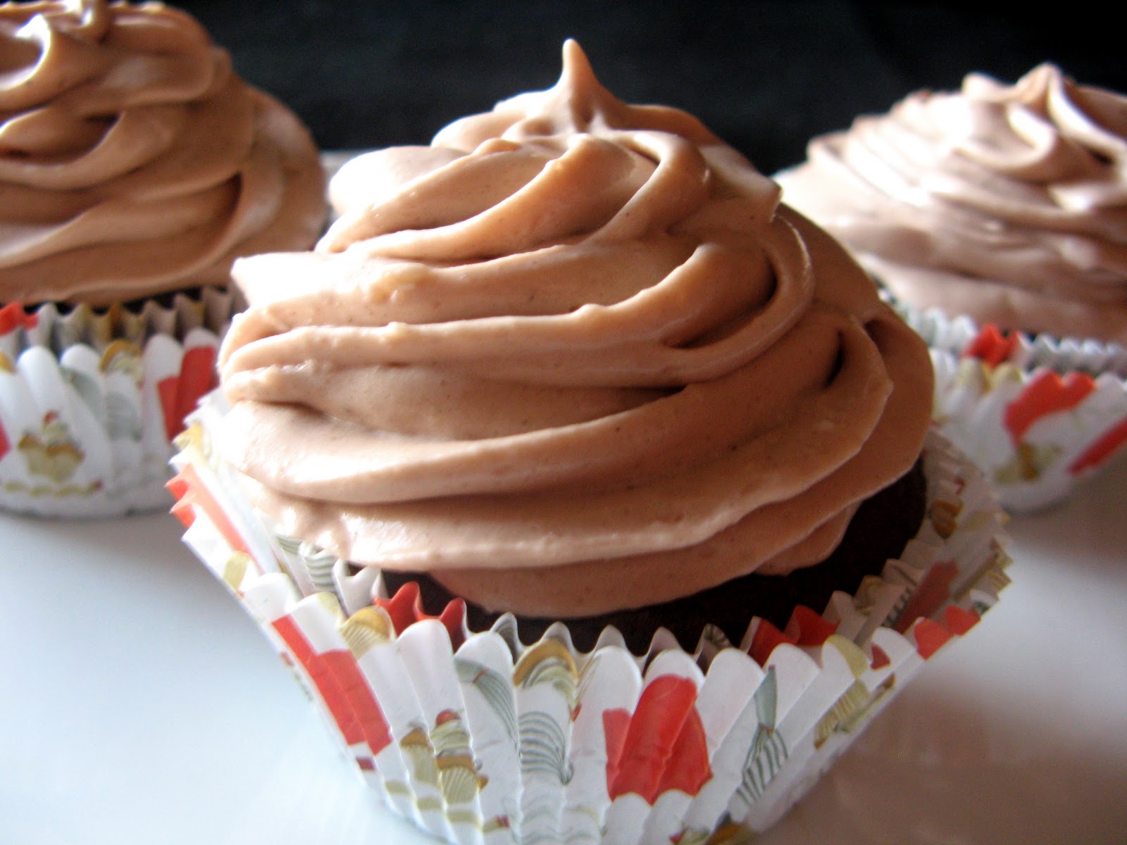 Chocolate Cupcakes with Hot Chocolate Frosting Crunchy Creamy Sweet